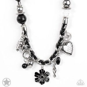 NWT Charmed I Am Sure black charm necklace set